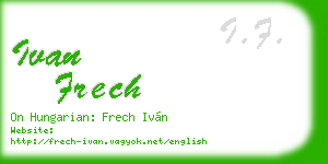 ivan frech business card